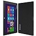 Skinomi Black Carbon Fiber Full Body Skin Compatible with Lenovo Miix 2 11.6 inch (Tablet Only)(Full Coverage) TechSkin with Anti-Bubble Clear Film Screen Protector