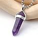 Ayliss® Quartz Crystal Healing Point Chakra Cut Gemstone Pendant for Necklace (Amethyst)