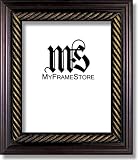 Frame for Picture Photo Diploma or Poster, Mahogany & Gold, style #615