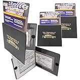 Set of 4 Auto Car Registration Insurance Holder Wallet - Document Id Black Case for Car Truck Boat