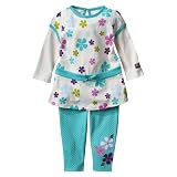 Infant Girls' JUST ONE YOU Made by Carter's ® Cream/Turquoise Long-sleeve Floral Pant Set