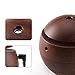 Ultrasonic Essential Oil Diffuser - Humidifier with LED Lights, Compact Size, Silent Operation and Easy-Travel USB Power (Deep wood grain)