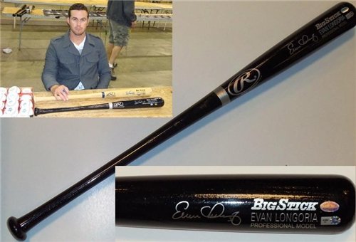 Evan Longoria Autographed/Hand Signed MLB Baseball Bat - Tampa Bay Rays