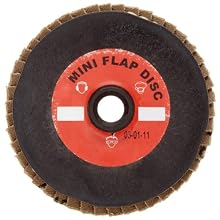 Merit Mini Powerflex Abrasive Flap Disc, Type 27, Metal Hub Quick Change (Asymmetrical), Fiber Backing, Zirconia Alumina