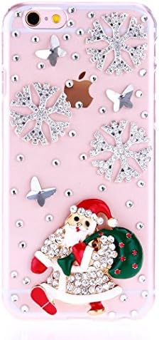 For iPhone 6S/6 Case,TRIFORCE LU DIY Christmas Cute Luxury Crystal Diamond Hard Case Cover for iPhone 6S/6