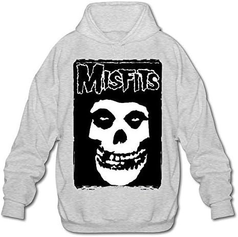Shichuang Men's Misfits Name Hoodie XL Ash