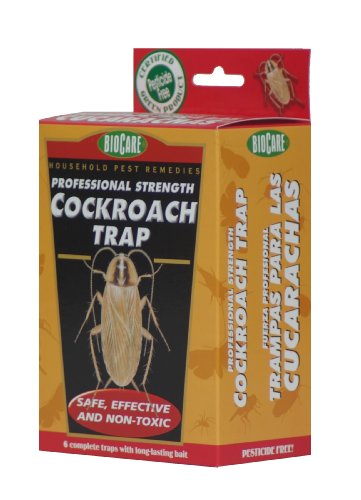 Biocare Extra-large Professional Strength Cockroach Trap - 6 Long Lasting Traps - Non Toxic