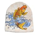 Cuffless Beanie Design - Water Japanese Koi Fish