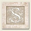 AbsorbaStone Coaster set~ Monogram Initial S ~ 4 Tile Drink Coasters ~ code 588C