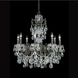 Crystorama 5198-EB-CL-MWP, Legacy Crystal 1 Tier Chandelier Lighting, 8 Light, 480 Watts, Bronze