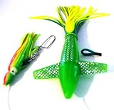 Turbo Tailed Teaser Bird Green Saltwater Fishing Lure for Tuna Mahi Wahoo Marlin