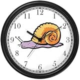 Snail No.2 Animal Wall Clock by WatchBuddy Timepieces (Black Frame)