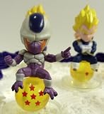 Unique Dragon Ball Z 17 Piece Birthday Cake Topper Featuring 10 Different Characters From The Dragon Ball Z World Sitting On Dragon Ball Z Crystal Balls, 1 Random Large Dragon Ball Z Crystal Ball, And 6 Dragon Ball Z Buttons