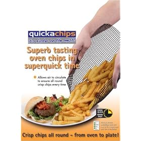 Quickachips, multipurpose baking tray - avoid turning food over - croissants, pizza, chips etc