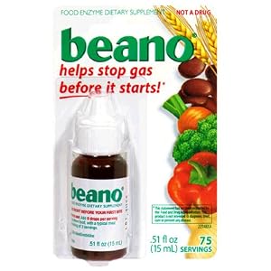 Beano Food Enzyme Dietary Supplement, Drops .51 fl oz (15 ml) by Beano
