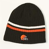 Urban Boundaries - Cleveland Browns Ribbed 2-Stripe Knit Beanie