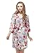 Skyfitting Women's Kimono Robe, Floral Cotton Bridesmaid Robes, Short