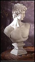 Marble Finish 18" Greek Hero Bust