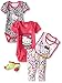 Hello Kitty Baby Girls' 5 Piece Gift Set with Zebra Heart Print