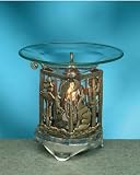 Decorative Bronze Wolf And Eagle Electric Oil Aromatherapy Burner