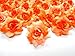 (100) Silk Two Tone Orange Roses Flower Head - 1.75