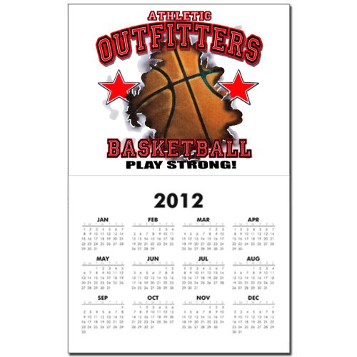 Calendar Print w Current Year Athletic Outfitters Basketball Play Strong