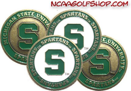 Michigan State Spartans Golf Ball Markers