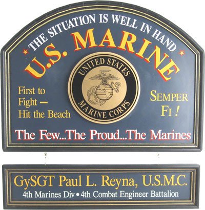 Personalized Wood Sign - MARINES