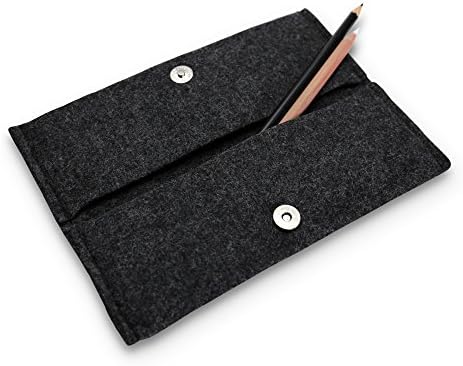Felt Pencil &amp; Pen Holder Case (Black): Cool Organizer Pouch for a Student At School or College. It's Also Great for the Office, or Travel. Can Be Used for Carrying Your Fountain Pen, Colored Pencil Collection, or Makeup and Cosmetics.