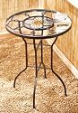 Casa Style Mexican Spanish Bistro Patio Table Iron w/ Mosaic Medallion