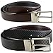 Alpine Swiss Mens Dress Belts Reversible Black Brown Leather Imported from Spain