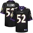 Ray Lewis Black Reebok NFL Premier Baltimore Ravens Jersey