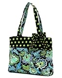 Belvah Quilted Flower Paisley Tote Handbag Blue Green, Brown with Detachable Ribbon 51spXAvn1yL. SL160 Belvah Quilted Flower Paisley Tote Handbag Blue Green, Brown with Detachable Ribbon