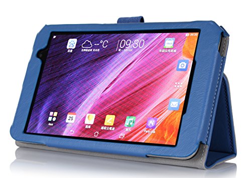 ASUS ZenPad 8 Case, IVSO® ASUS ZenPad 8 Case - High Quality Leather Slim-Book Stand Cover Case-Will Only Fit ASUS ZenPad 8 Z380C Tablet (Blue)