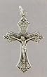 Small Crucifix - Fleur De Lis Cross - Pendant - 1in. Height - IMPORTED FROM ITALY