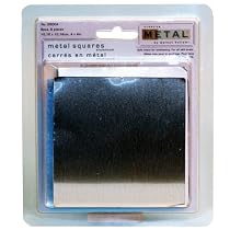 Creative Metl 4 Inch x4 Inch Metal Squares-8PK/Aluminum
