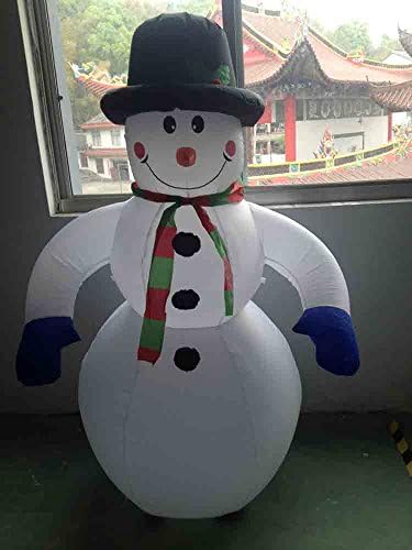 6 Foot Inflatable Snowman with Two Hand Huging