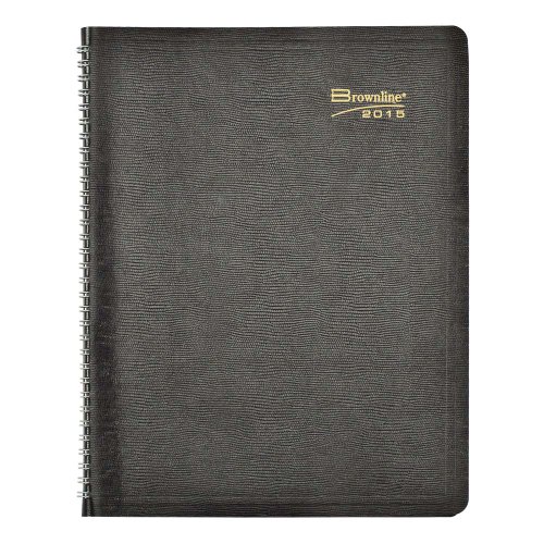 Brownline 11 X 8.5 Inches 2015 Monthly Planner, Academic 16 Months for September 2014-December 2016 with Twin-Wire, Black (CB1260.BLK-15)