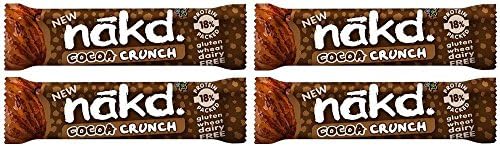 (4 PACK) - Nakd Cocoa Crunch Bar | 30 x 18g x | 4 PACK - SUPER SAVER - SAVE MONEY