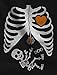 TeeStars - Halloween - Pregnant Skeleton Xray Costume Women Long Sleeve T-Shirt Large Black
