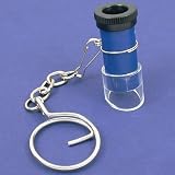 20x Blue Microscope Magnifier Keychain Stamp Coin Tool