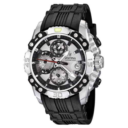 Festina Men's F16543/1 Black Rubber Quartz Watch with Grey Dial