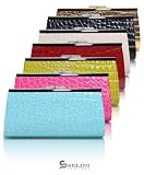 BG Crocodile Skin Design - Multi Metallic Frame Evening Bag