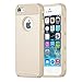 iPhone 5 Case, iPhone 5s Case,, MTRONXTM Shockproof Heavy Duty Durable Hybrid Hard Soft TPU Armor Defender Case Cover Bumper For Apple iPhone 5, iPhone 5s, iPhone SE - Gold/Gold(HC-GDGD)