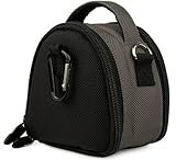 Grey Limited Edition Camera Bag Carrying Case with Extra Accessory Compartment for Nikon Coolpix L24 P300 S70 S80 STYLE S100 S1100pj S1200pj S2500 S3100 S4100 S5100 S6100 S6200 S8100 S8200 S9100 Point and Shoot Digital Camera