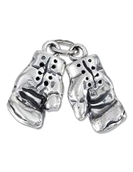 Sterling Silver Three Dimensional Pair Of Boxing Gloves Charm