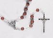 Rose Petal Rosary with St. Theresa Rosary Case- 18'' Chain - IMPORTED FROM SPAIN
