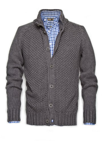 H.E. Homini Emerito Mens Cable-knit Cardigan