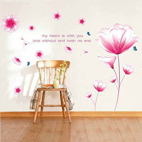 The new fantasy flower wall stickers bedroom bedside marriage room living room sofa background wall flower stickers vinyl wallpa