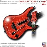 Stardust Red Skin fits Band Hero, Guitar Hero 5 & World Tour Guitars for XBOX 360 & PS3 (GUITAR NOT
